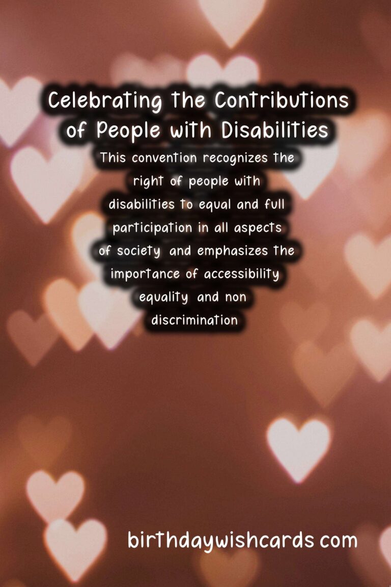 International Day of Persons with Disabilities – Celebrating the Contributions of People with Disabilities