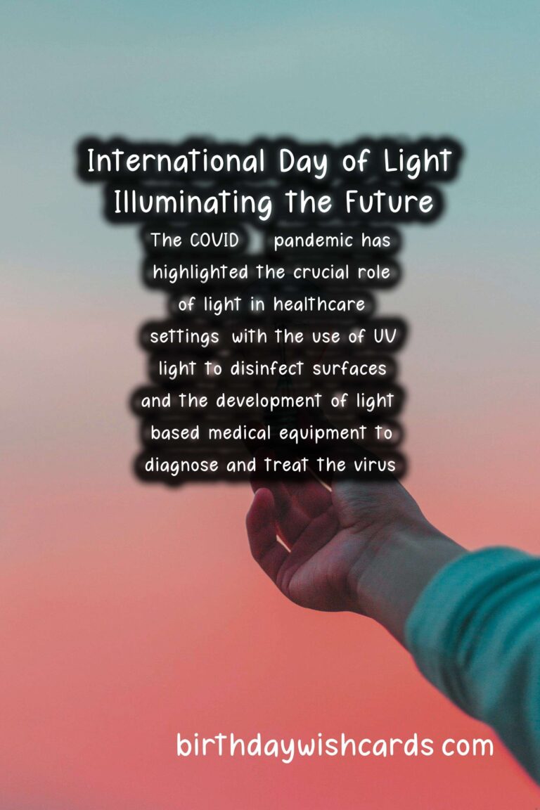 May 12 – International Day of Light: Shining a Light on a Bright Future