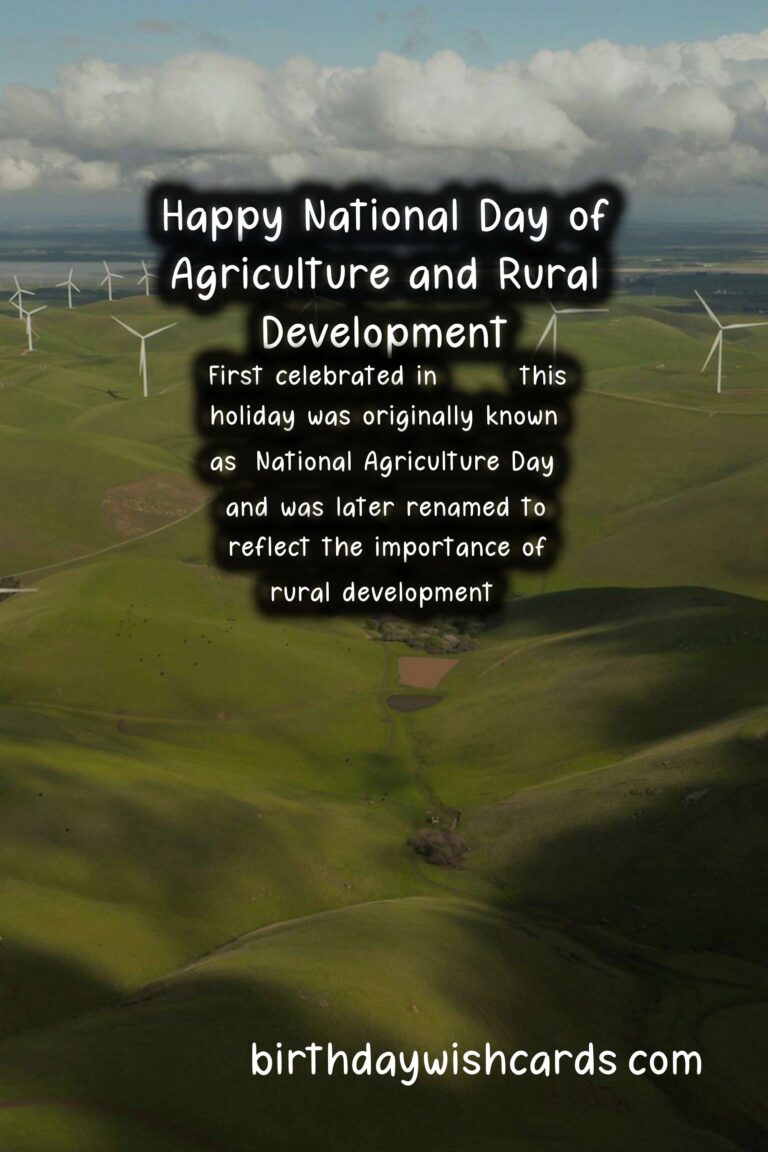 National Day of Agriculture and Rural Development (May 11)