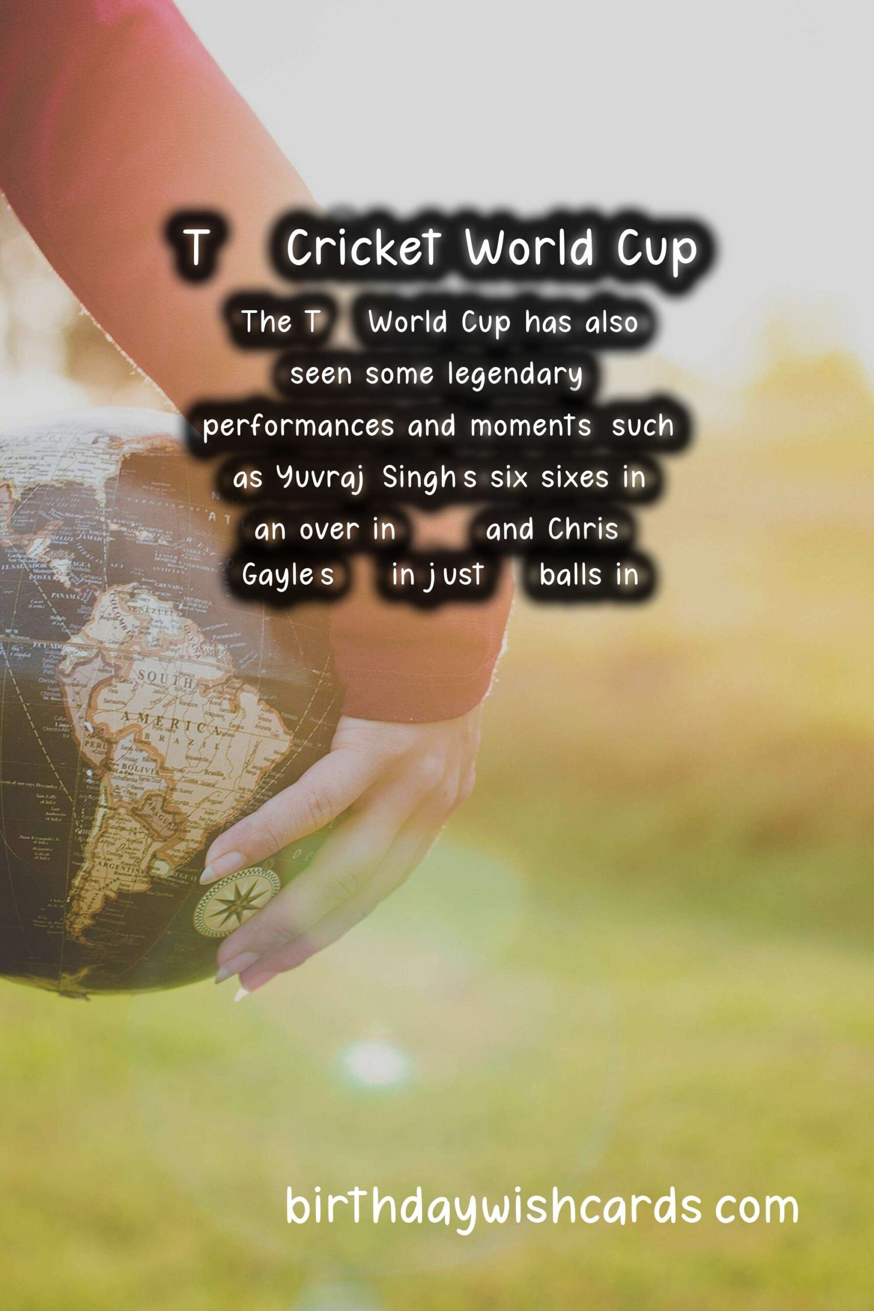 T20 Cricket World Cup - October/November
