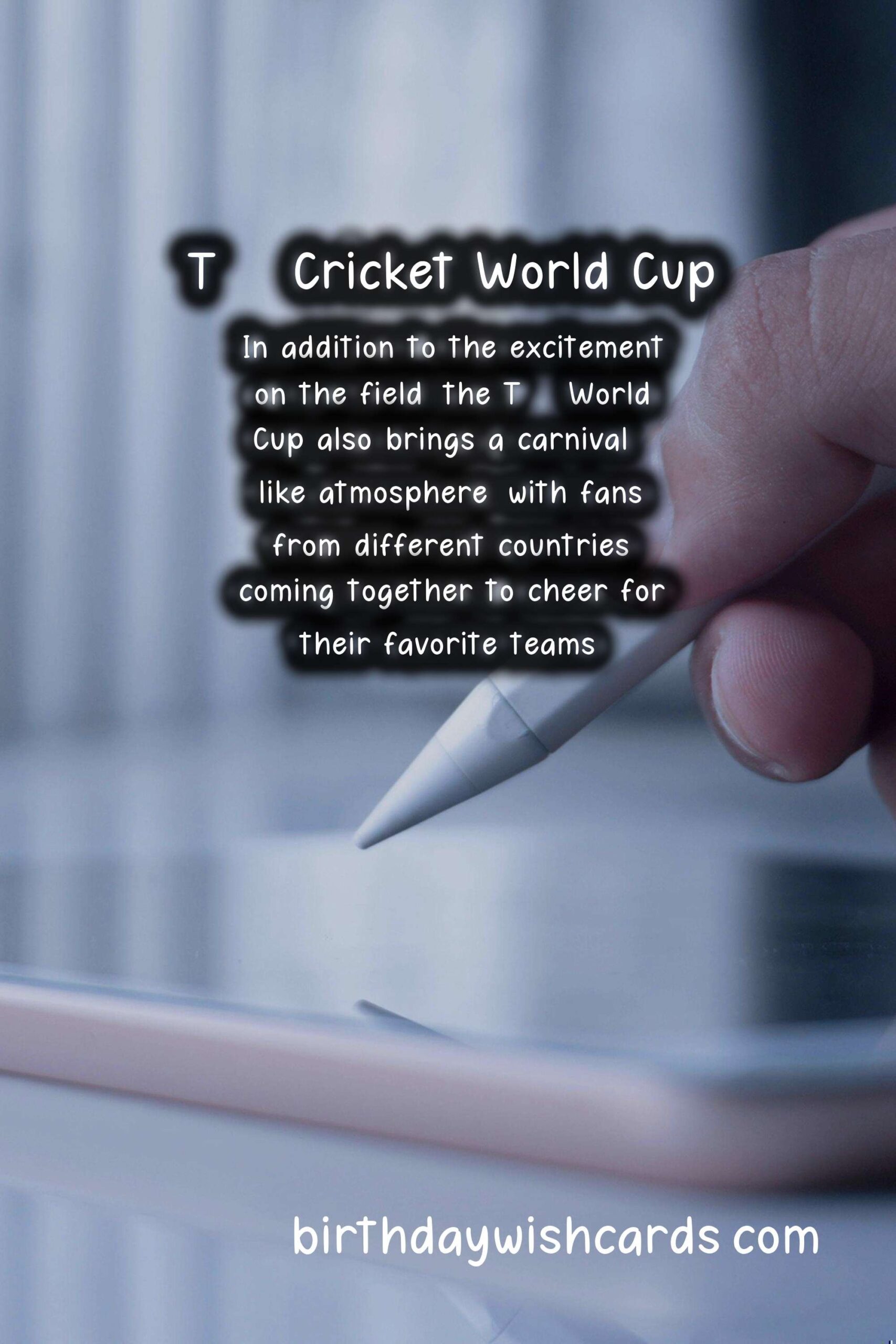 T20 Cricket World Cup - October/November