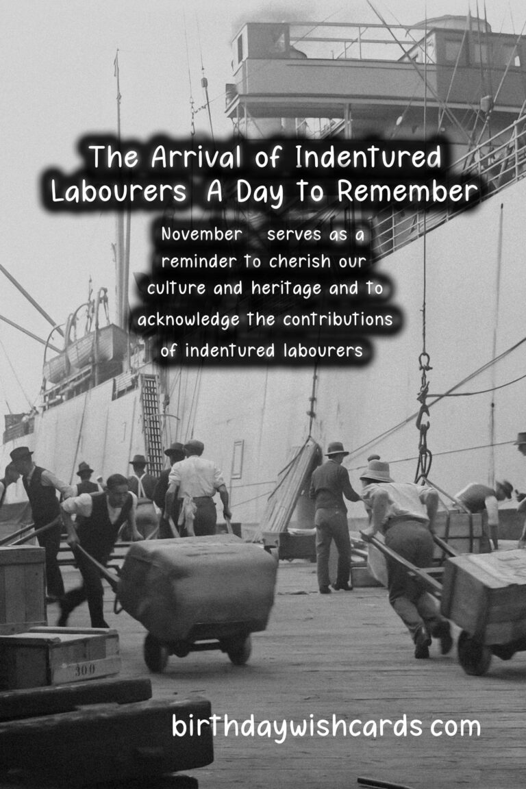 The Arrival of Indentured Labourers: A Day to Remember – November 2