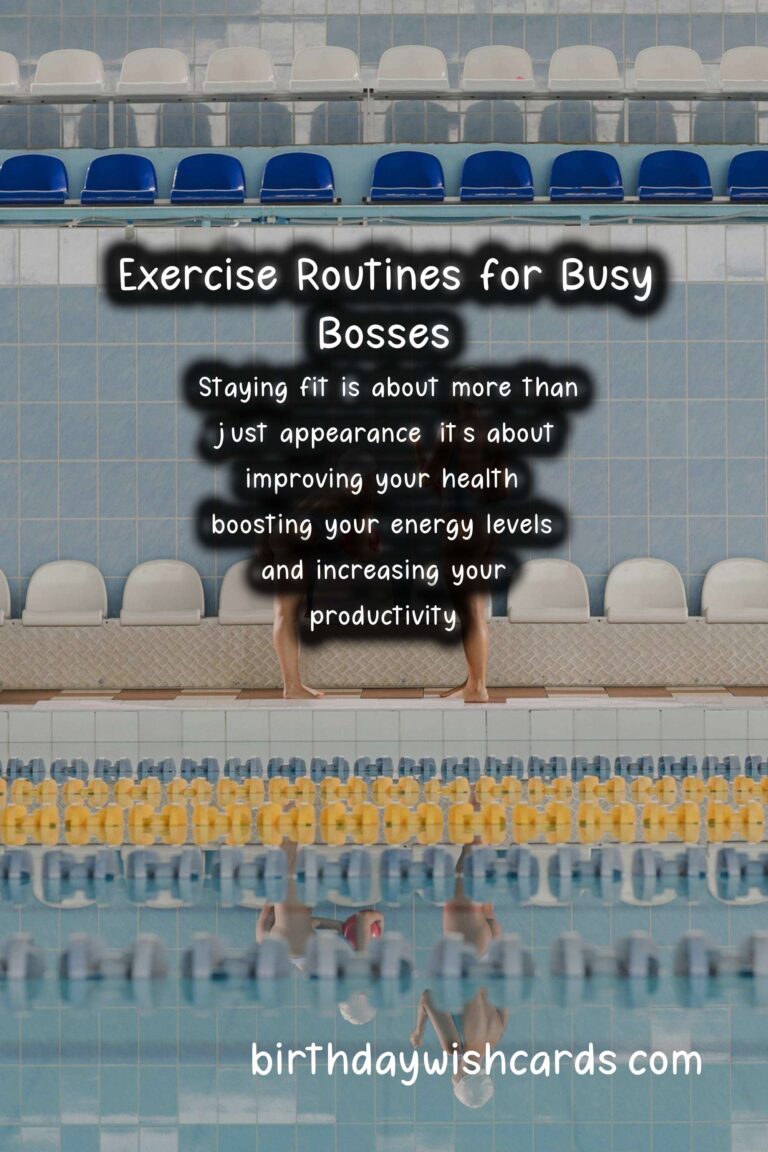 Exercise Routines to Stay Fit for Busy Bosses
