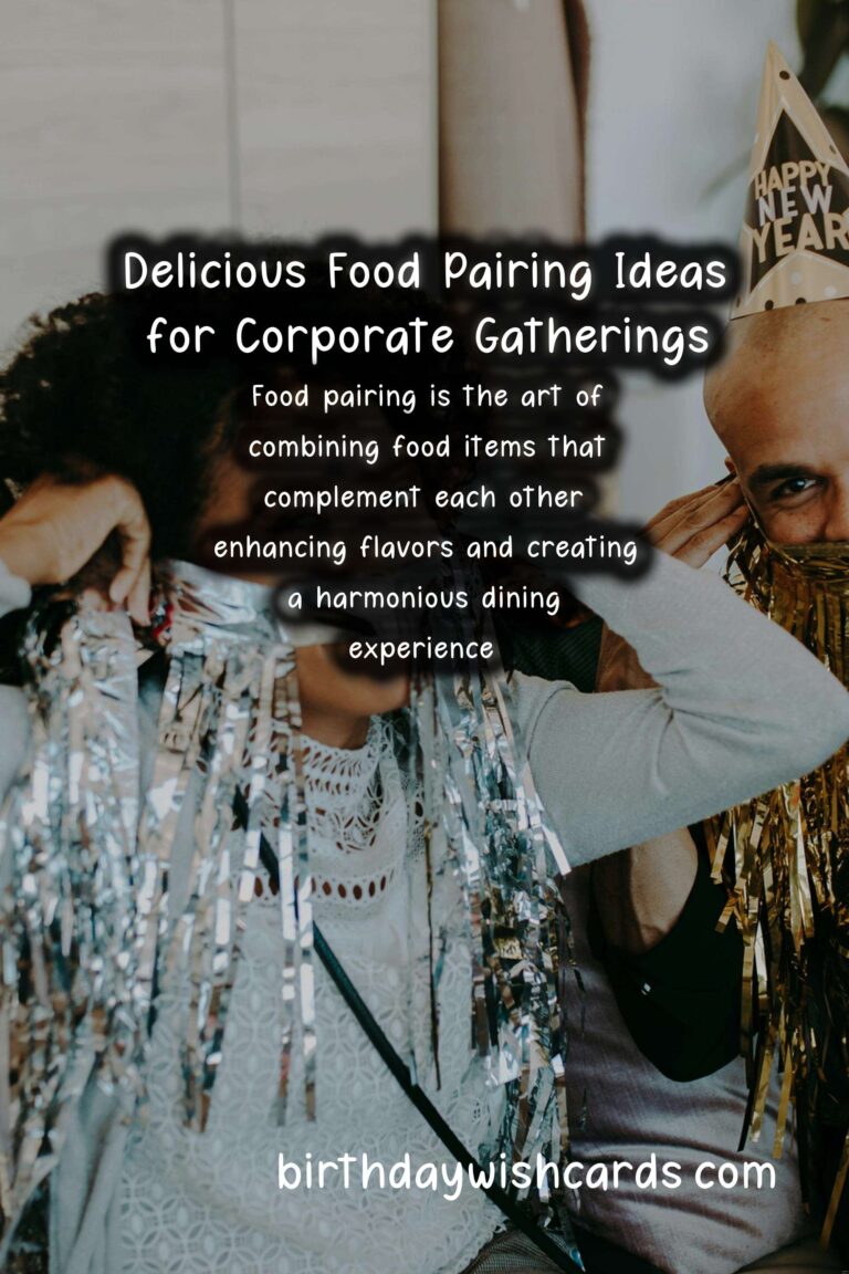 Food Pairing Ideas for Bosses Events: Impress Your Guests