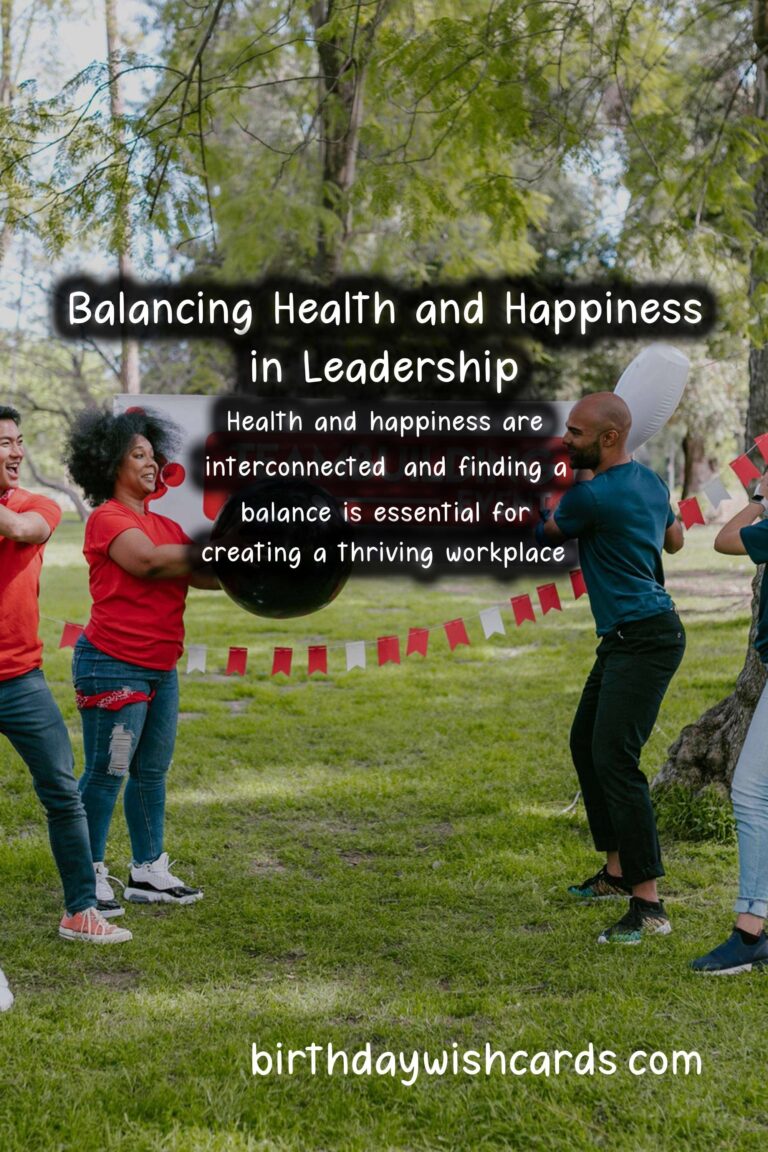 How to Balance Health and Happiness in Bosses