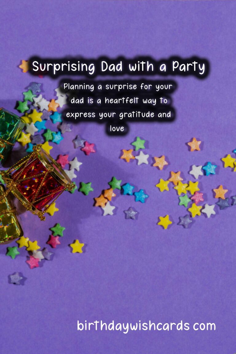 How to Plan a Surprise for Dad