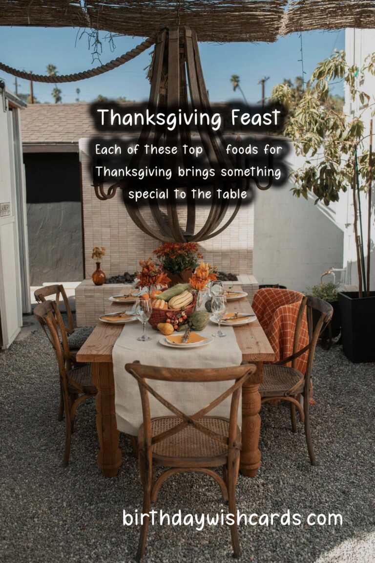 Top 10 Foods for Thanksgiving
