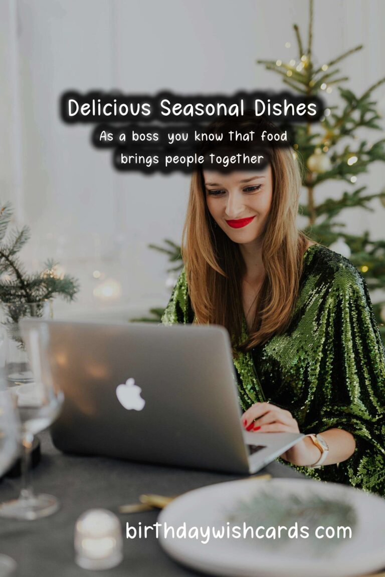 Best Seasonal Recipes for Bosses