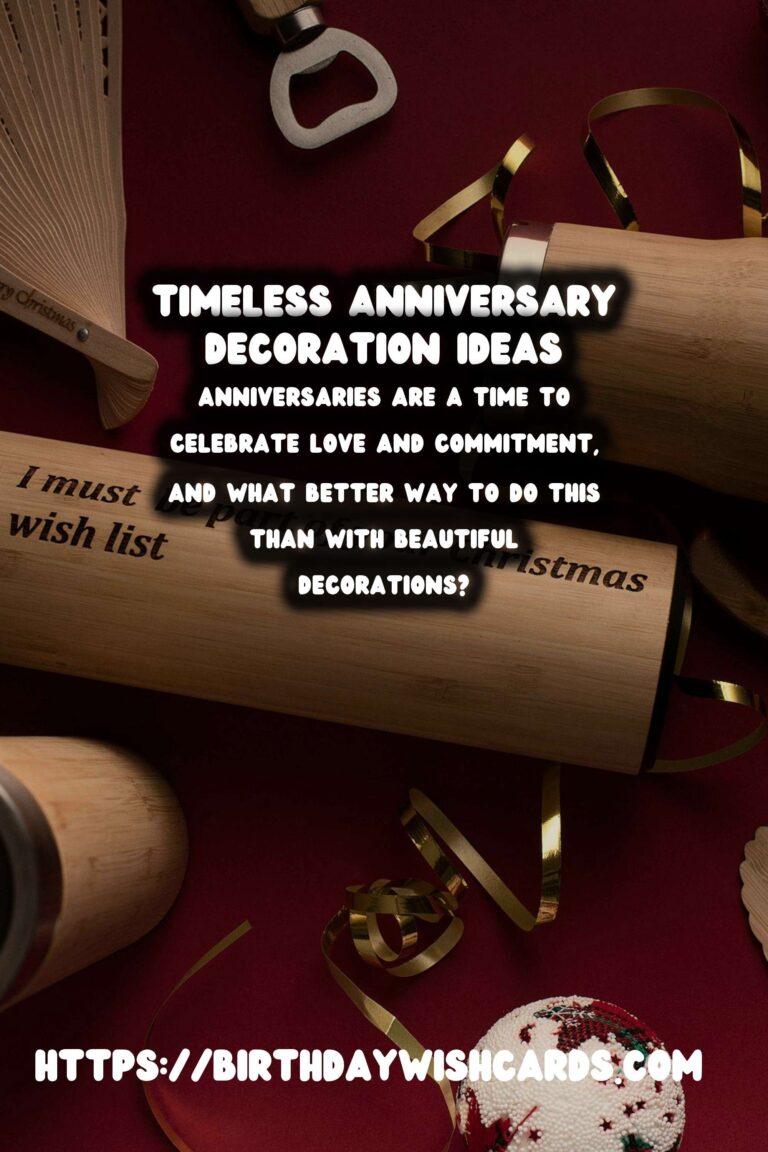 Classic Anniversary Decoration Ideas to Make Your Day Special