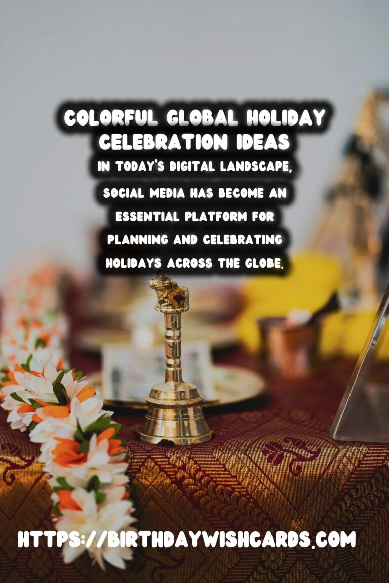 Colorful Global Holiday Planning For Social Media