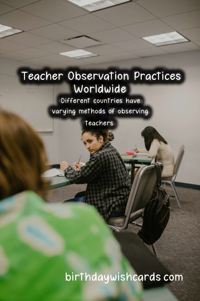 Exploring Teacher Observations Around the World: A Comparative Study