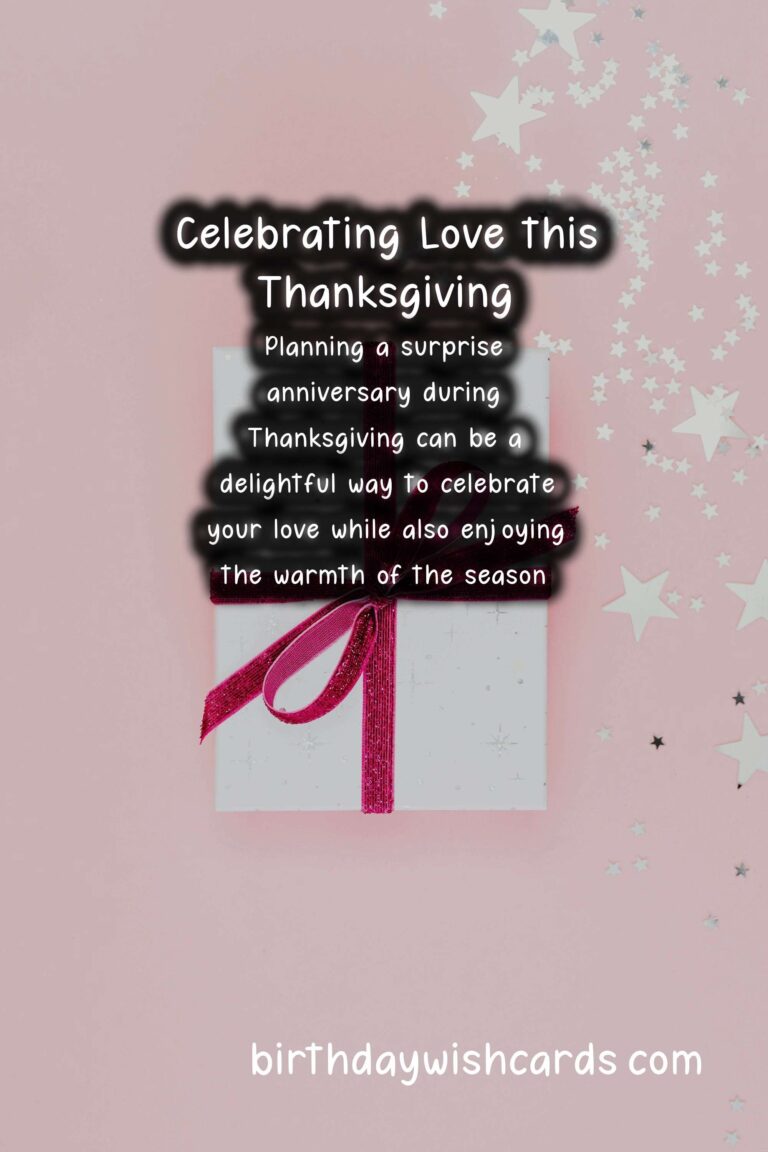 How to Plan a Surprise Anniversary for Thanksgiving