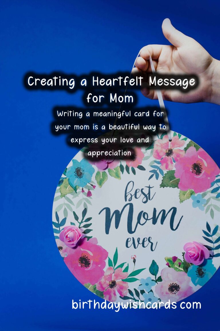 How to Write a Meaningful Mom Card