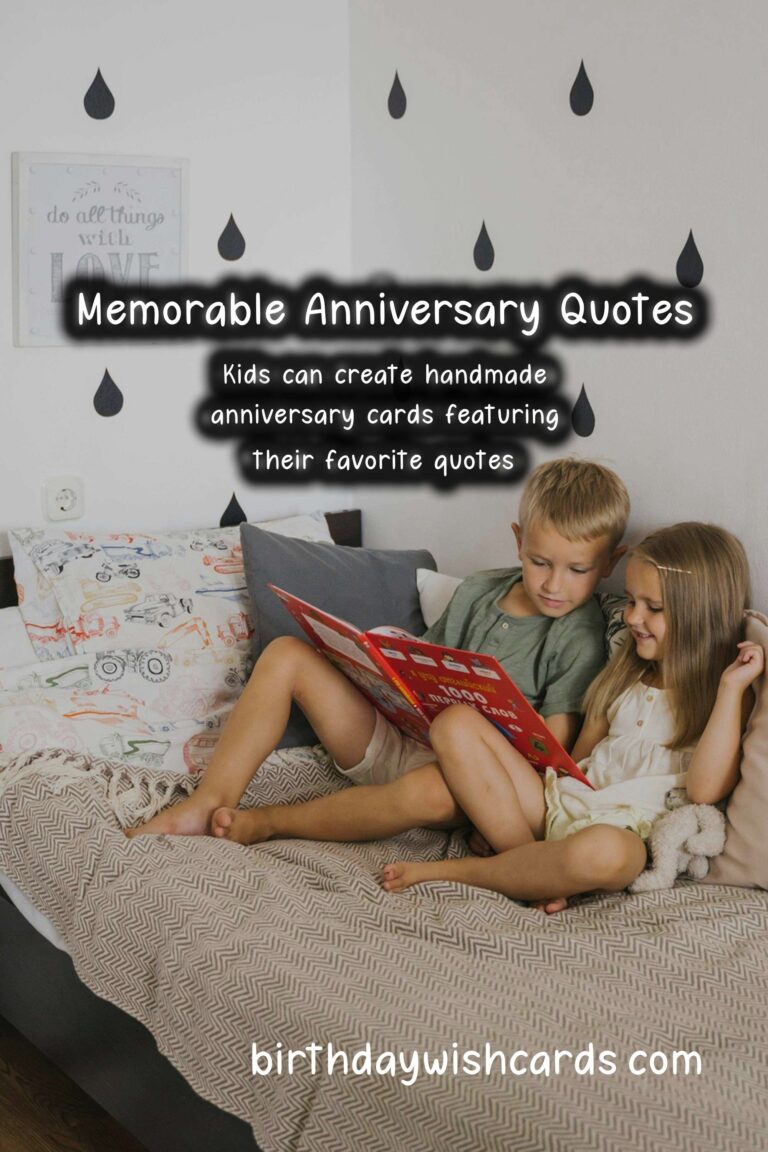Memorable Anniversary Quotes for Kids: A Heartfelt Celebration