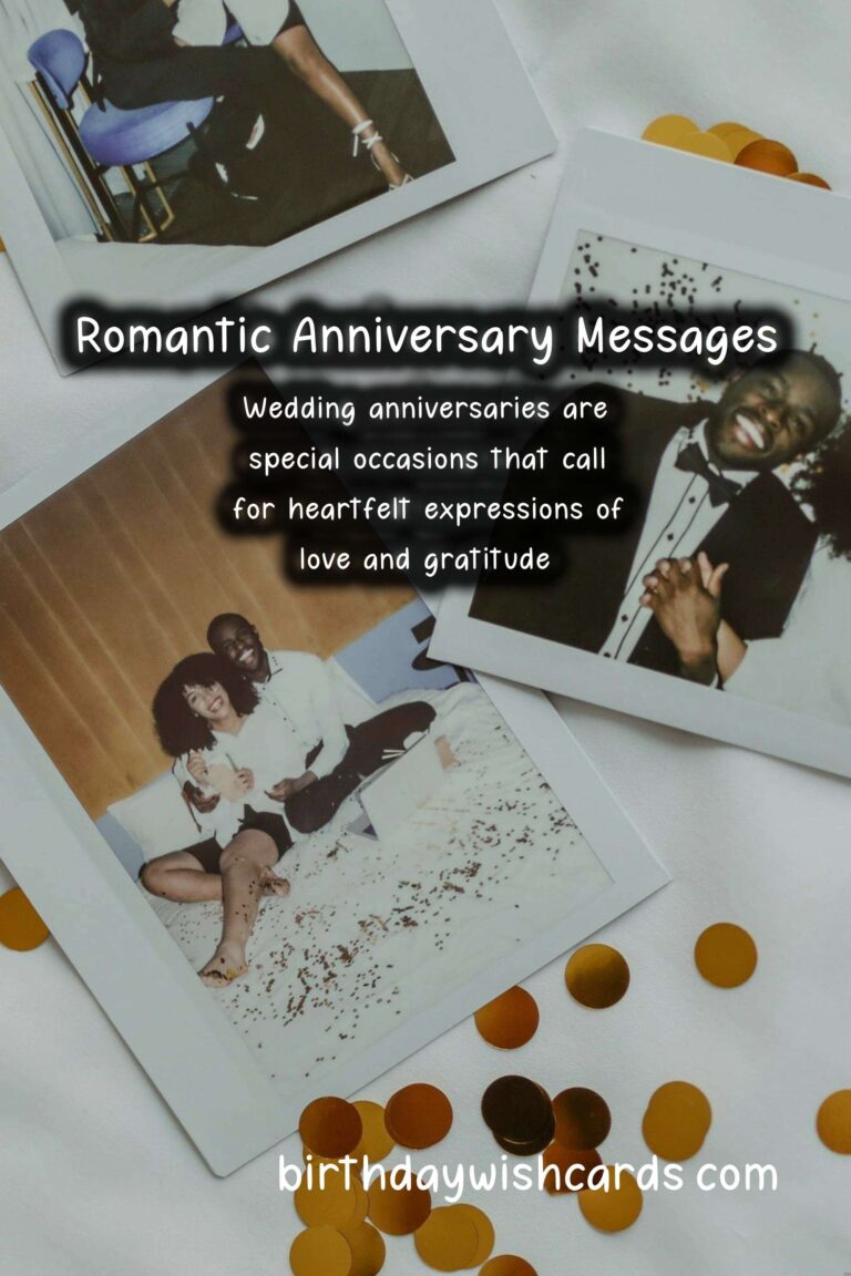 Romantic Anniversary Messages for Lovers