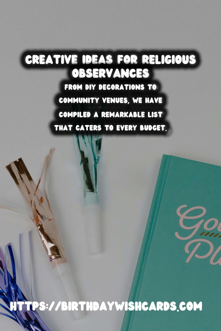 Top 15 Religious Observance Planning For Every Budget