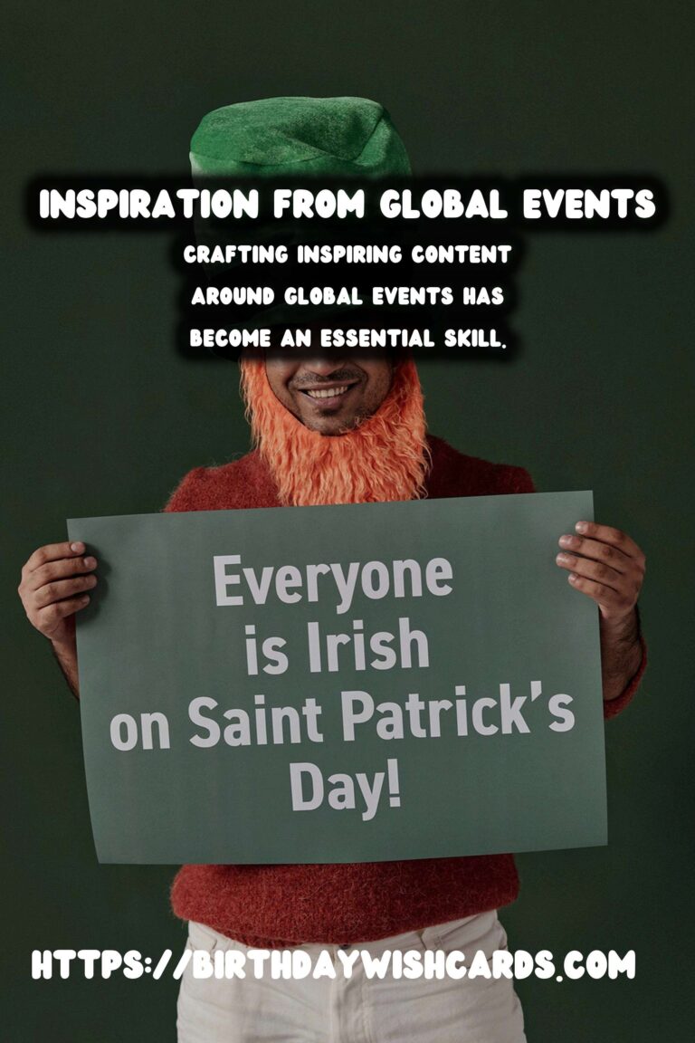 Trendy Ways to Write Global Event Inspiration