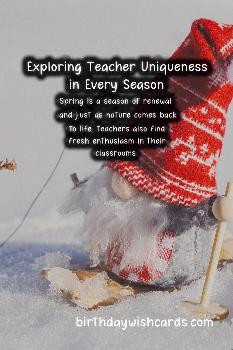 What Makes Teachers Unique in Each Season