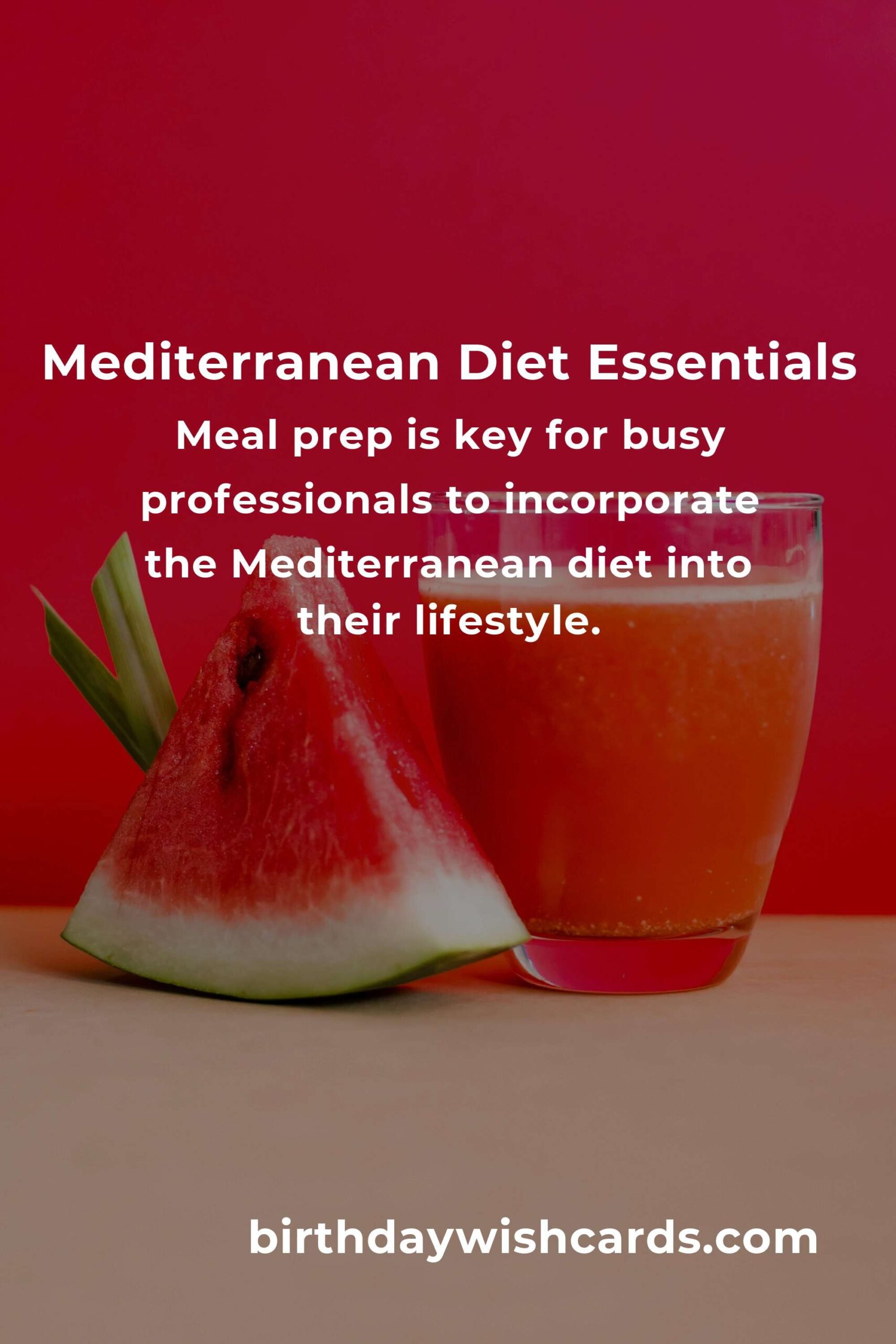 Healthy Mediterranean Diet for Busy Professionals